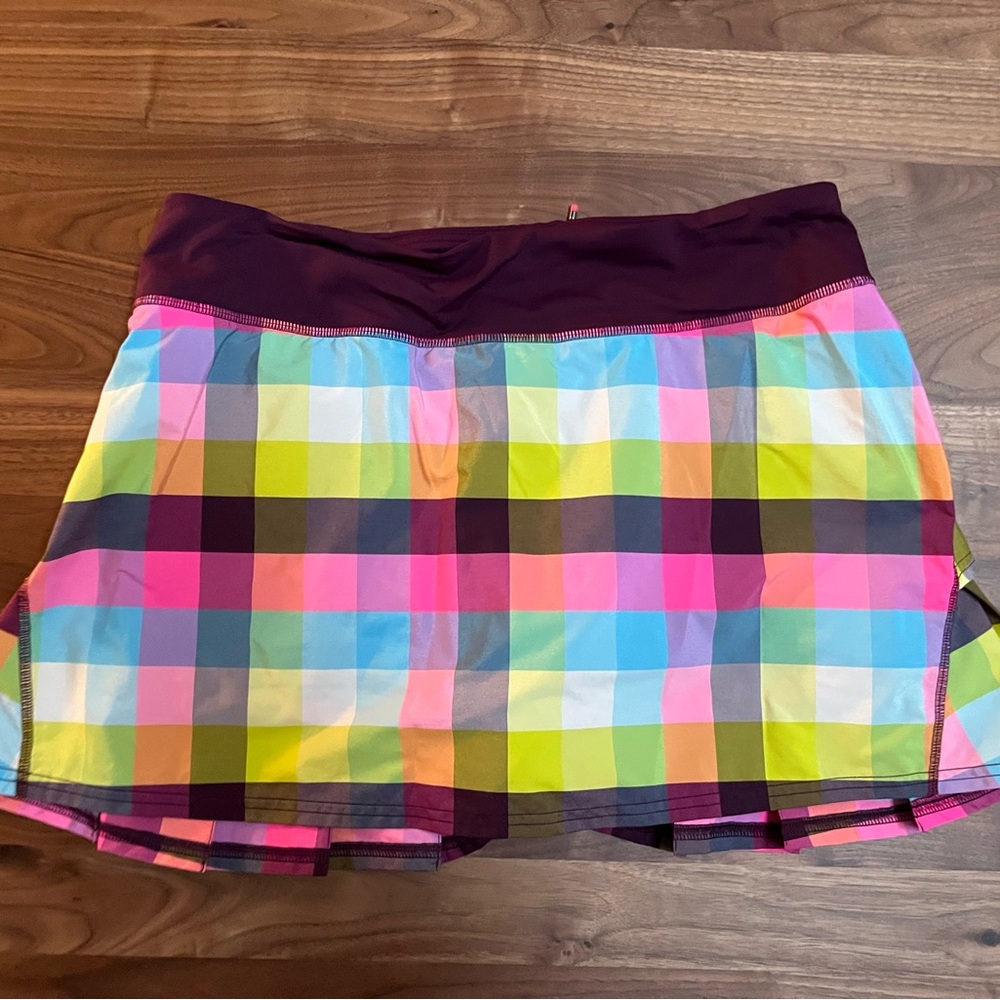 Lululemon 10 Tall Colorful Plaid Skirt